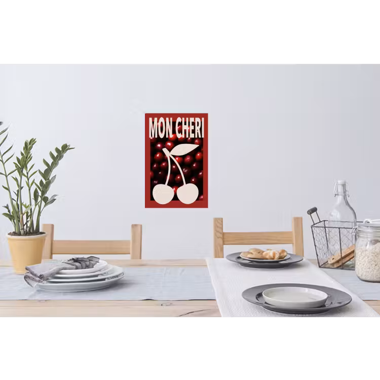 Muursticker - Kersen - Illustratie - Rood — 3
