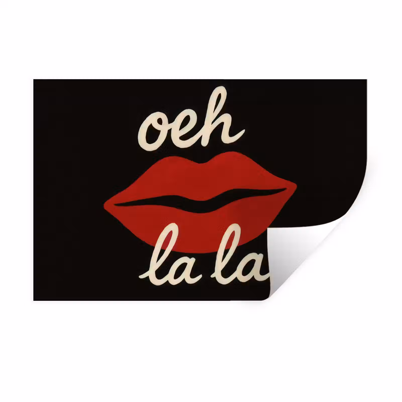 Muursticker - Lip - Rood - Quote — 1