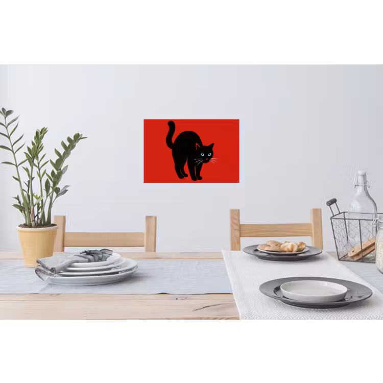 Muursticker - Kat - Zwart - Staart — 3