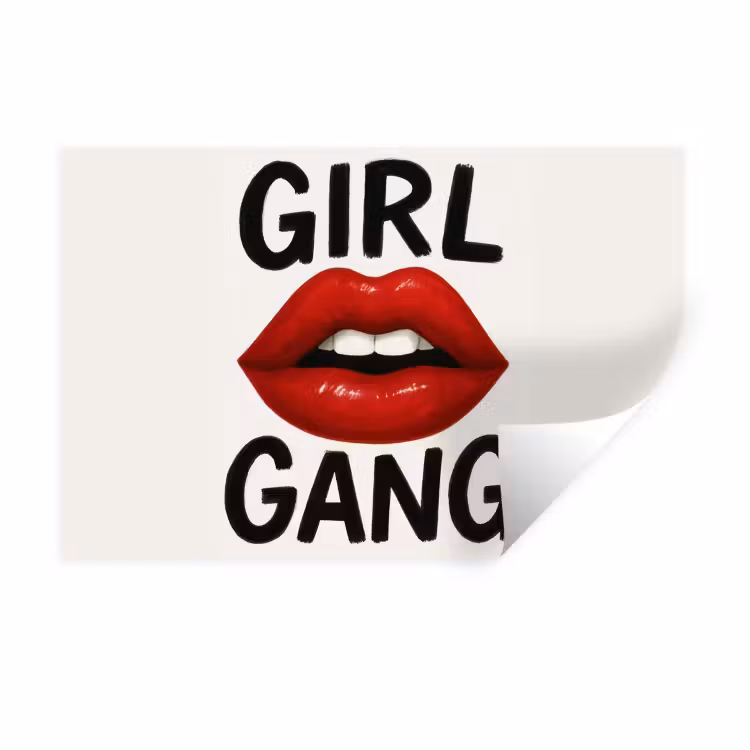 Muursticker - Lip - Girl - Rood - Letters — 1