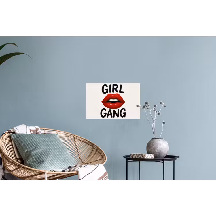 Muursticker - Lip - Girl - Rood - Letters — 4