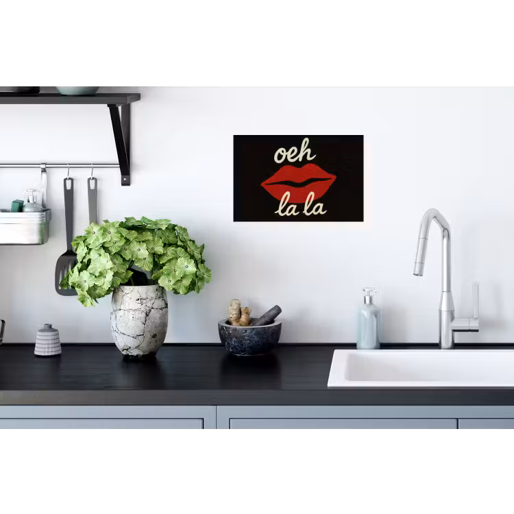 Muursticker - Lip - Rood - Quote — 2