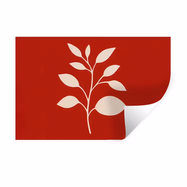Muursticker - Silhouet - Bladeren - Tak — 1
