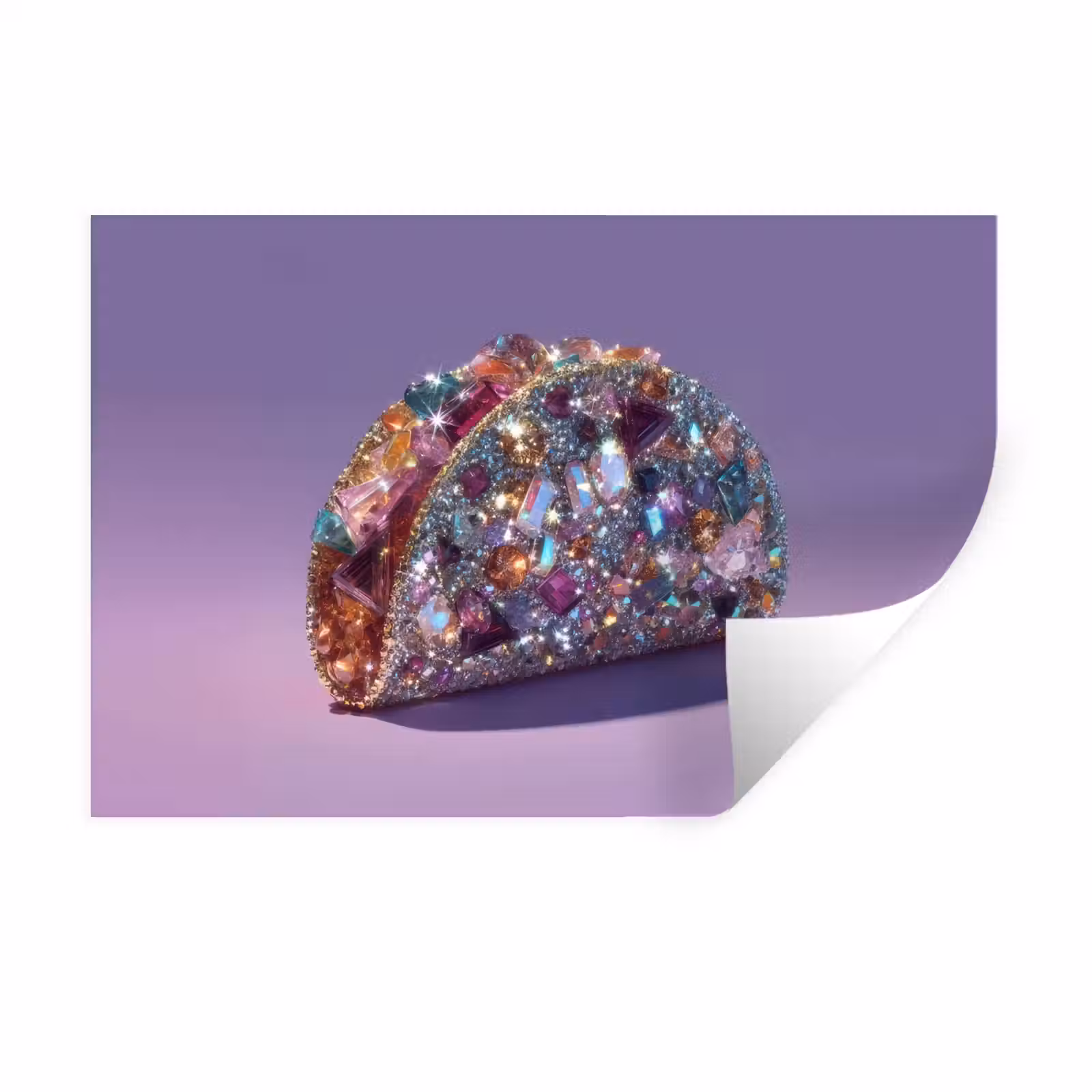 Muursticker - Edelstenen - Glitters - Paars - Kleurrijk — 1