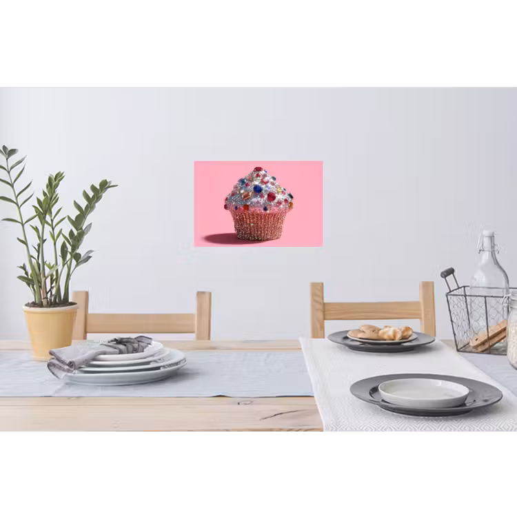 Muursticker - Cupcake - Kleurrijk - Edelstenen — 3