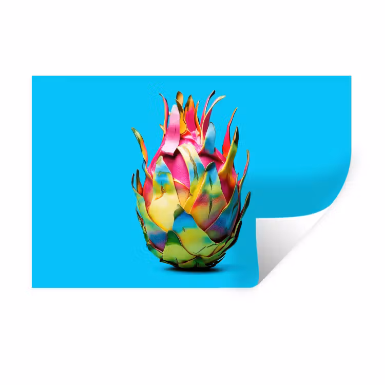 Muursticker - Drakenfruit - Blauw - Levendig — 1