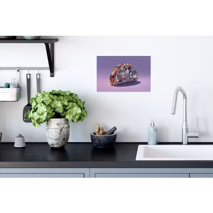 Muursticker - Edelstenen - Glitters - Paars - Kleurrijk — 2