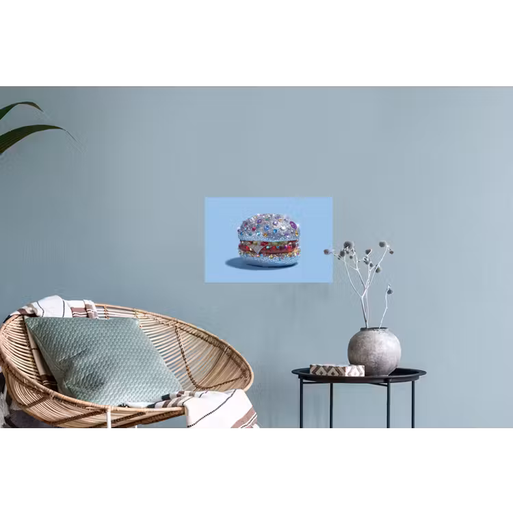Muursticker - Glitters - Hamburger - Blauw — 4