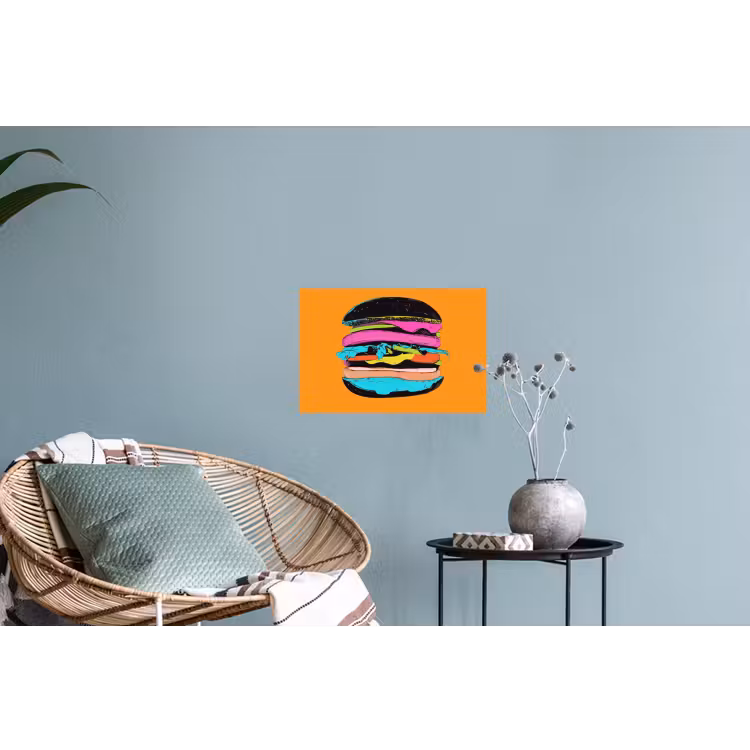 Muursticker - Hamburger - Kleurrijk - Speels — 4