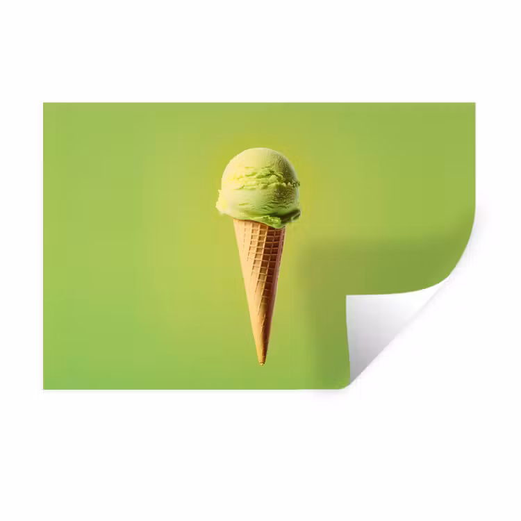 Muursticker - Hoorntje - Schepijs - Groen — 1