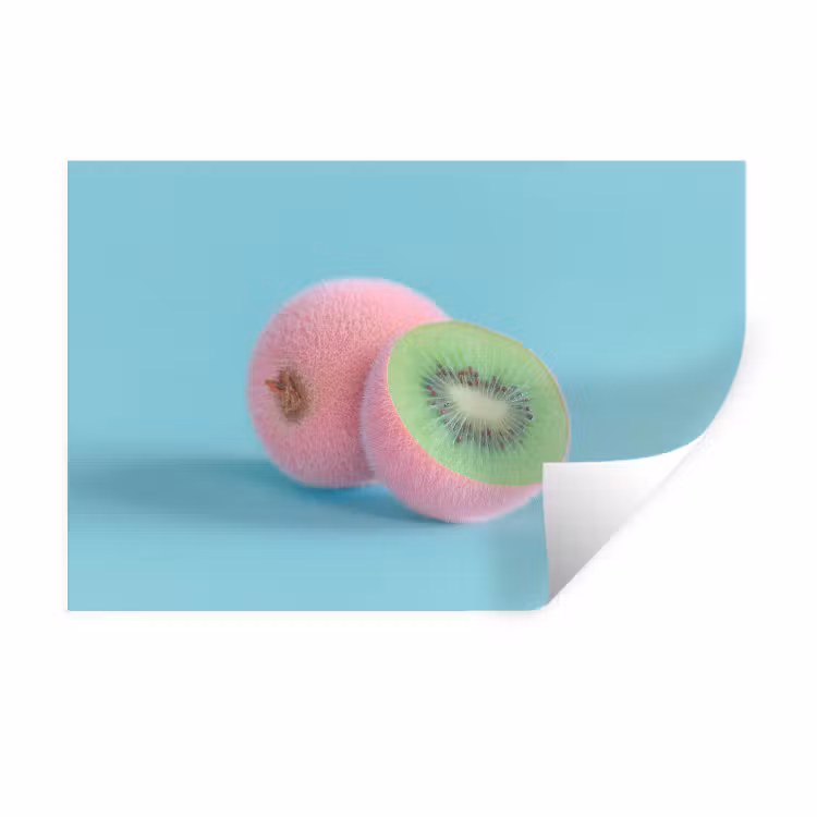 Muursticker - Kiwi - Blauw - Surrealistisch — 1