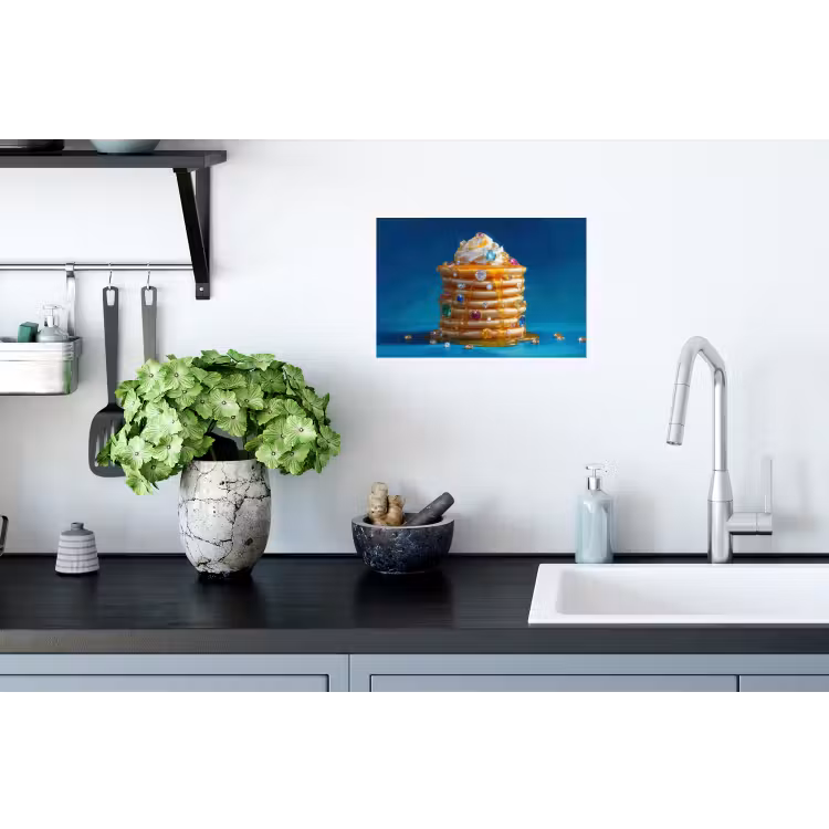Muursticker - Pannenkoeken - Steentjes - Glitter - Slagroom — 2
