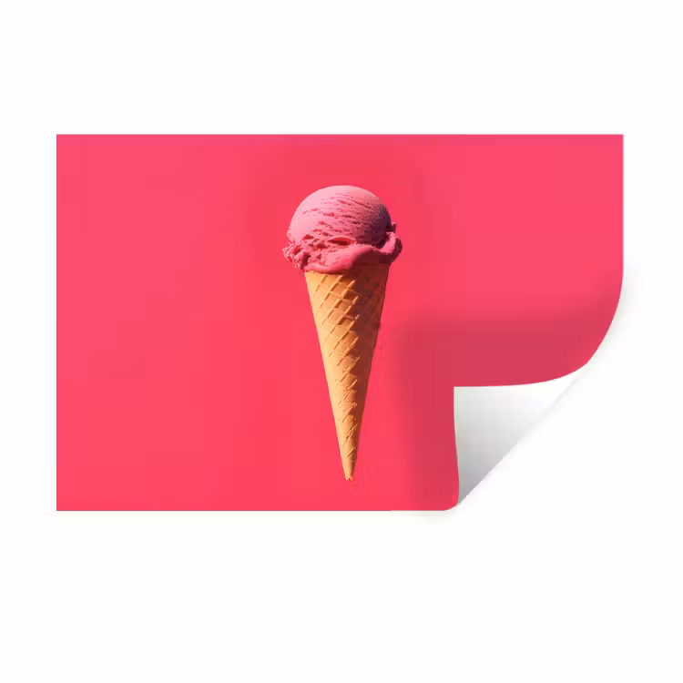 Muursticker - Schepijs - Roze - Hoorntje — 1