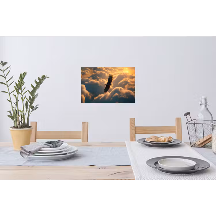 Muursticker - Adelaar - Wolken - Zon — 3