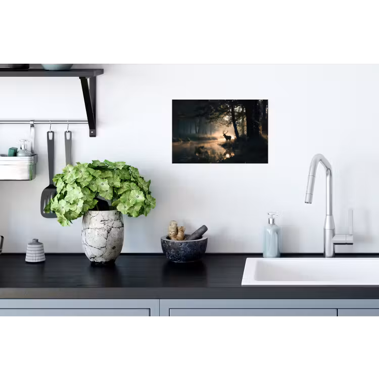 Muursticker - Hert - Bosbeek - Mystiek — 2
