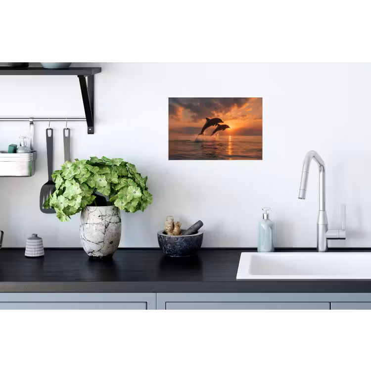 Muursticker - Dolfijnen - Zee - Realistisch — 2