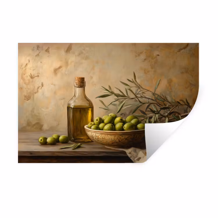 Muursticker - Olijven - Stilleven - Vintage — 1