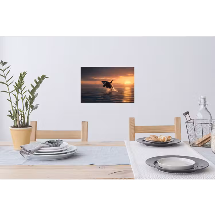 Muursticker - Orka - Zee - Zonsondergang — 3