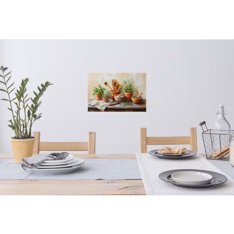 Muursticker - Potten - Kruiden - Hout — 3