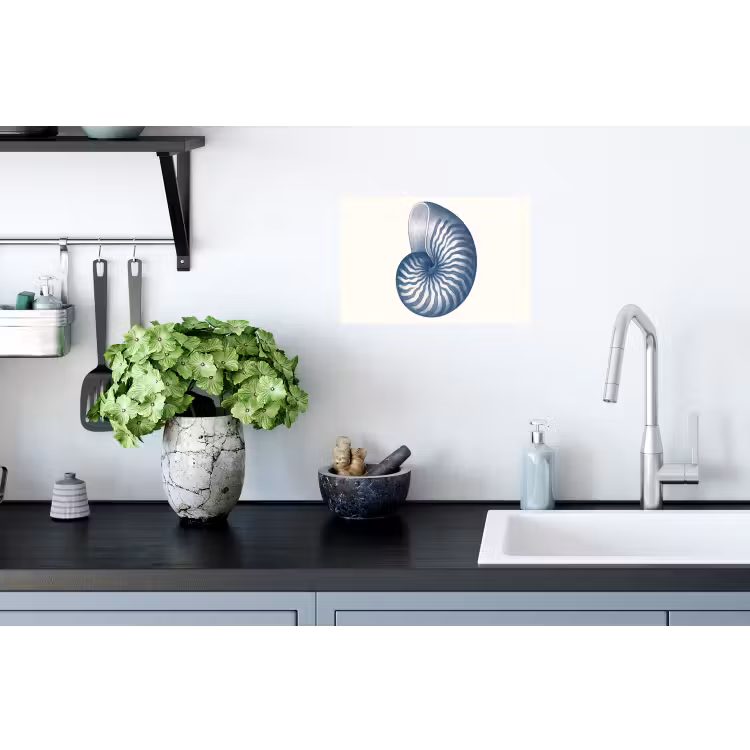 Muursticker - Blauw - Schelp - Spiraal — 2