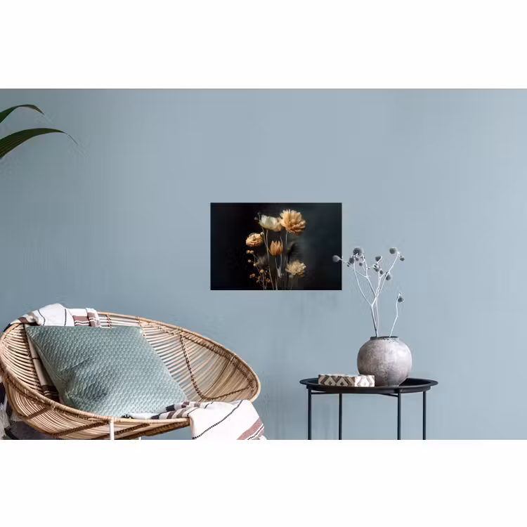 Muursticker - Boeket - Bloemen - Licht - Zwart — 4