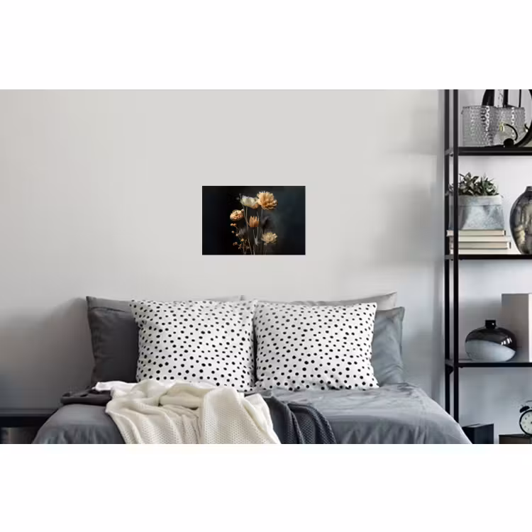 Muursticker - Boeket - Bloemen - Licht - Zwart — 5