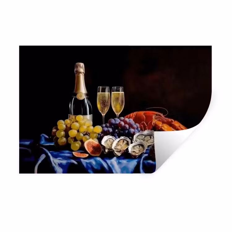 Muursticker - Champagne - Luxe - Oesters — 1