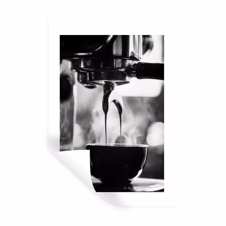 Muursticker - Coffee - Espresso - Koffiemachine - Kop — 1
