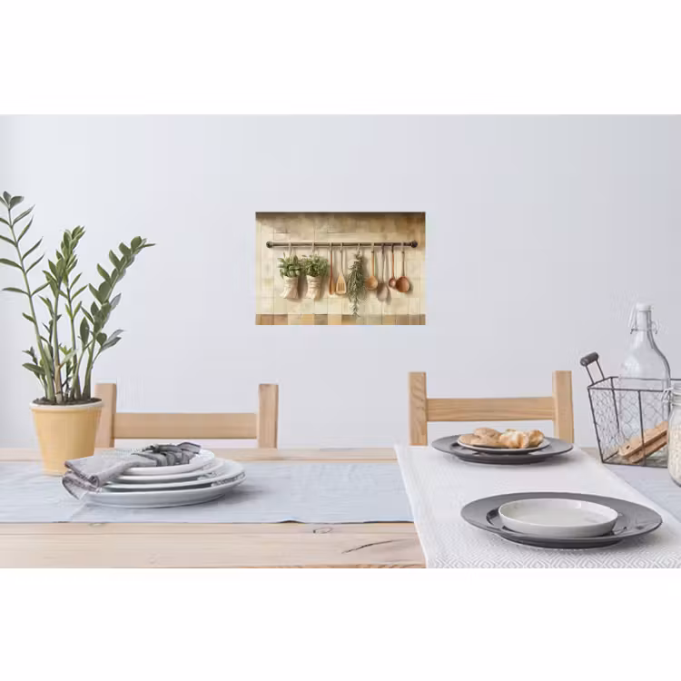 Muursticker - Hout - Keukengerei - Stilleven - Tegels — 3