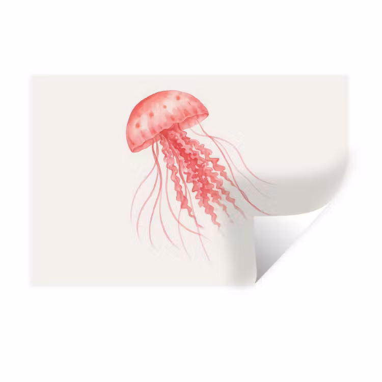 Muursticker - Kwal - Tentakels - Roze — 1