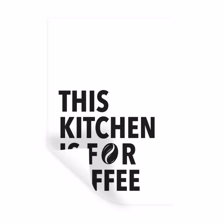 Muursticker - Quotes - Koffie - Bonen - Modern — 1