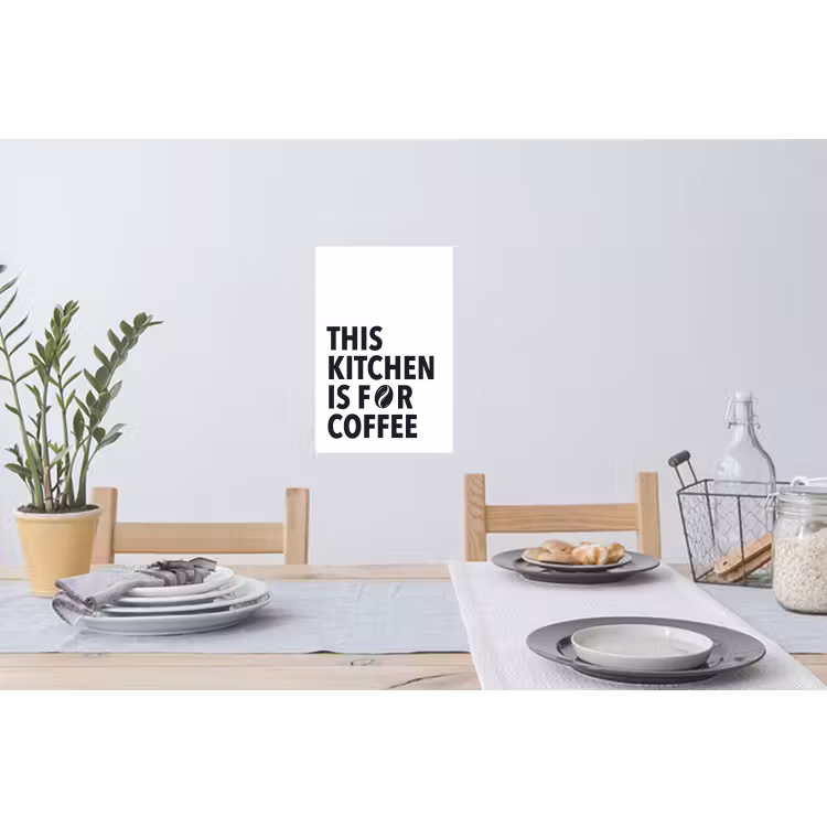 Muursticker - Quotes - Koffie - Bonen - Modern — 3