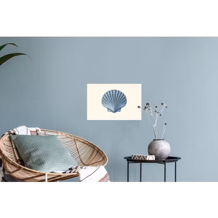 Muursticker - Ribbels - Blauw - Schelp — 4