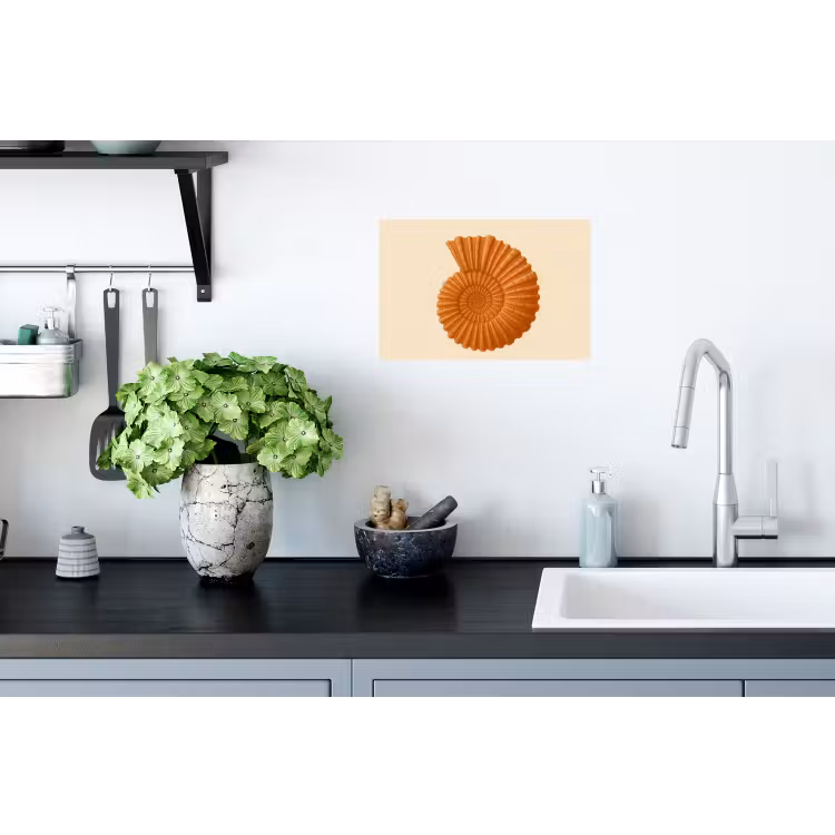Muursticker - Schelp - Oranje - Ribbels — 2