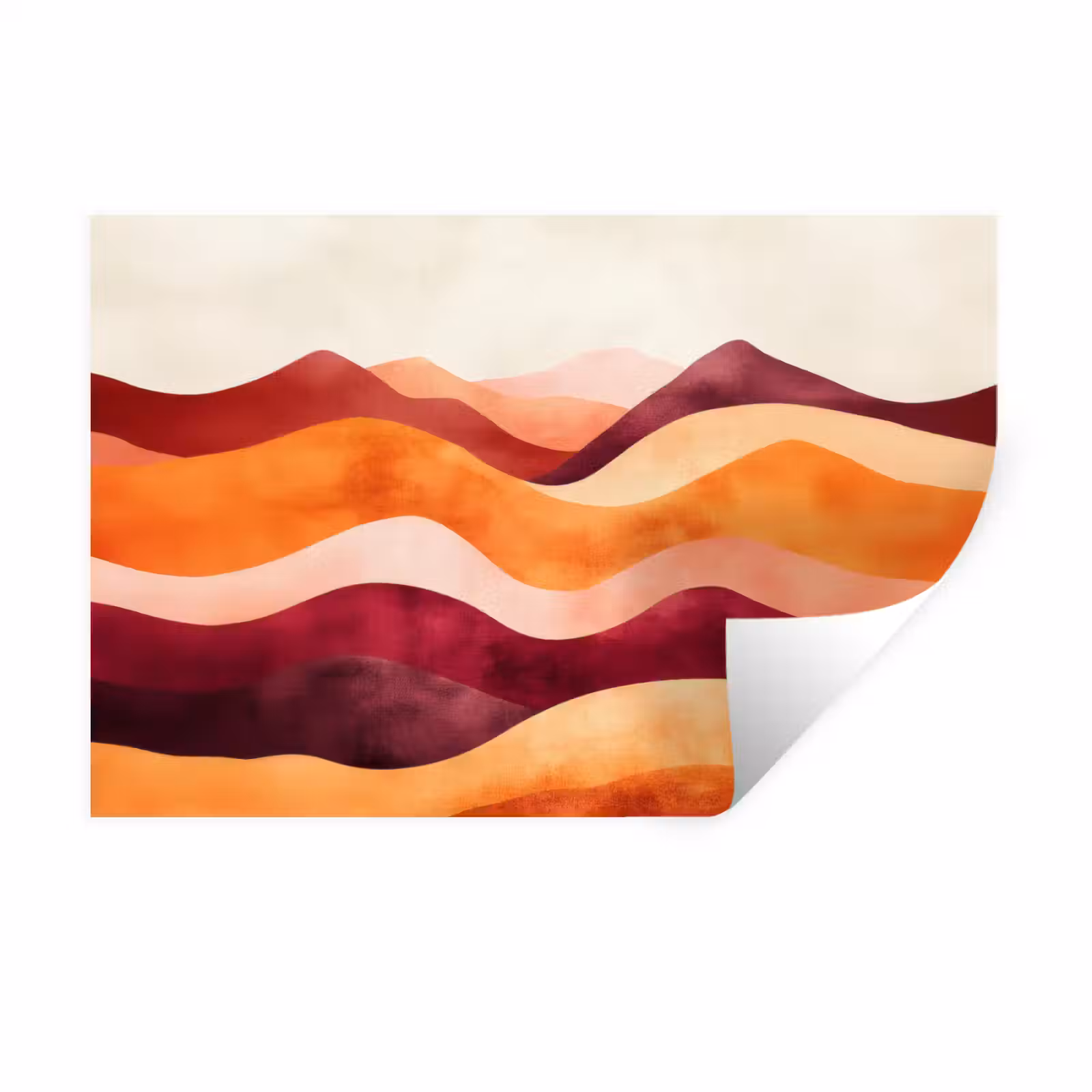 Muursticker - Abstract - Landschap - Golven — 1