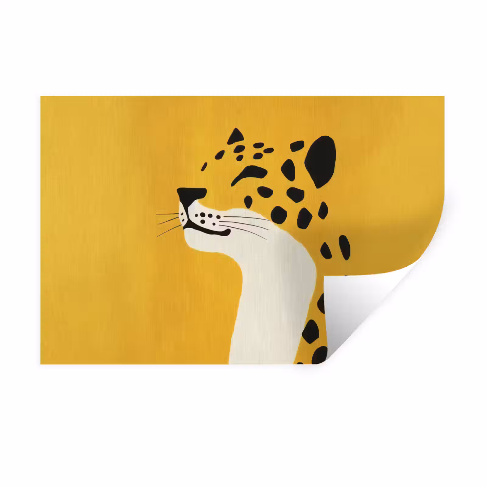 Muursticker - Cheetah - Illustratie - Geel — 1