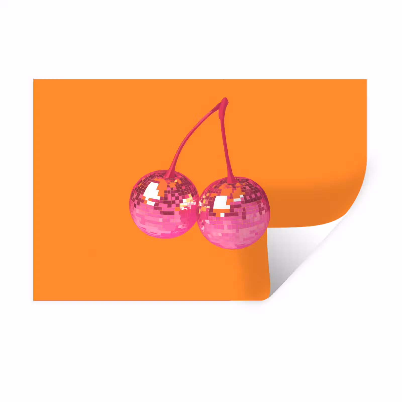 Muursticker - Discoballen - Kers - Spiegels - Roze — 1