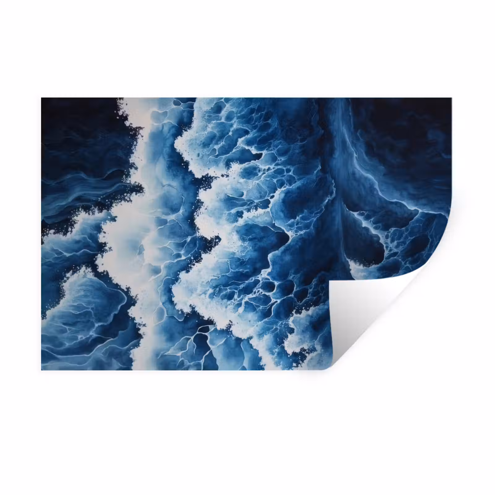 Muursticker - Golven - Blauw - Schuim — 1