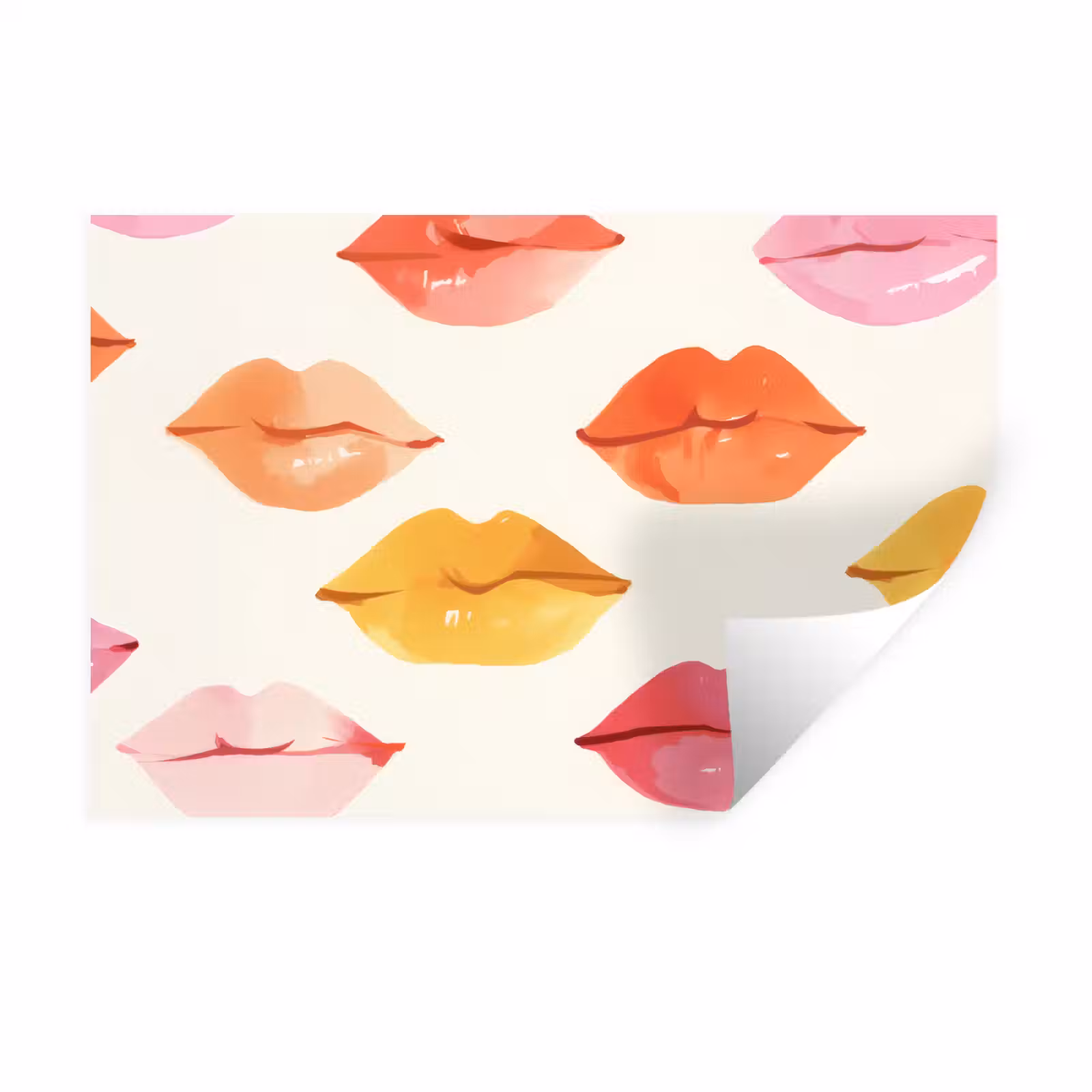 Muursticker - Lippen - Kleurrijk - Glanzend — 1