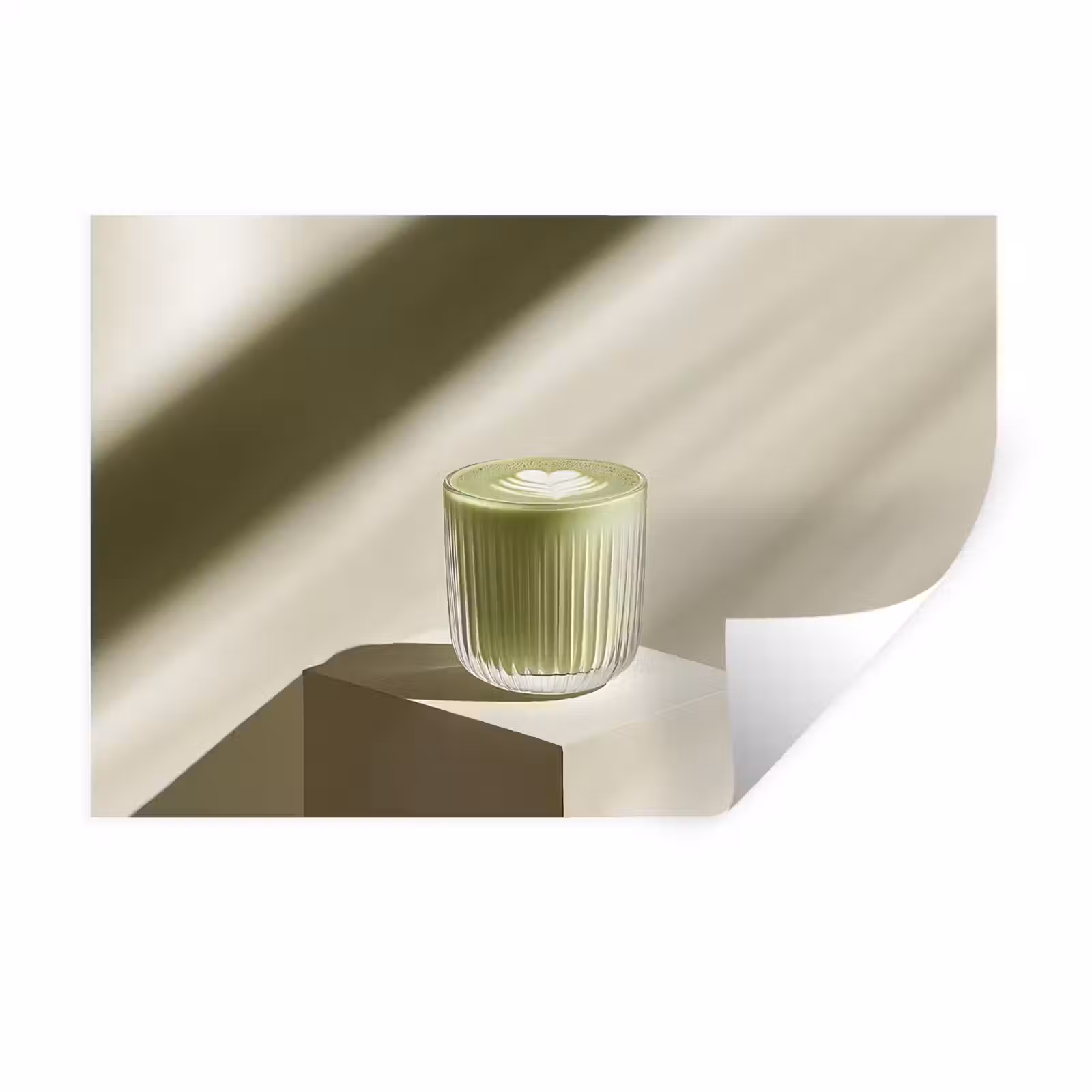 Muursticker - Matcha - Glas - Groen - Minimalistisch — 1