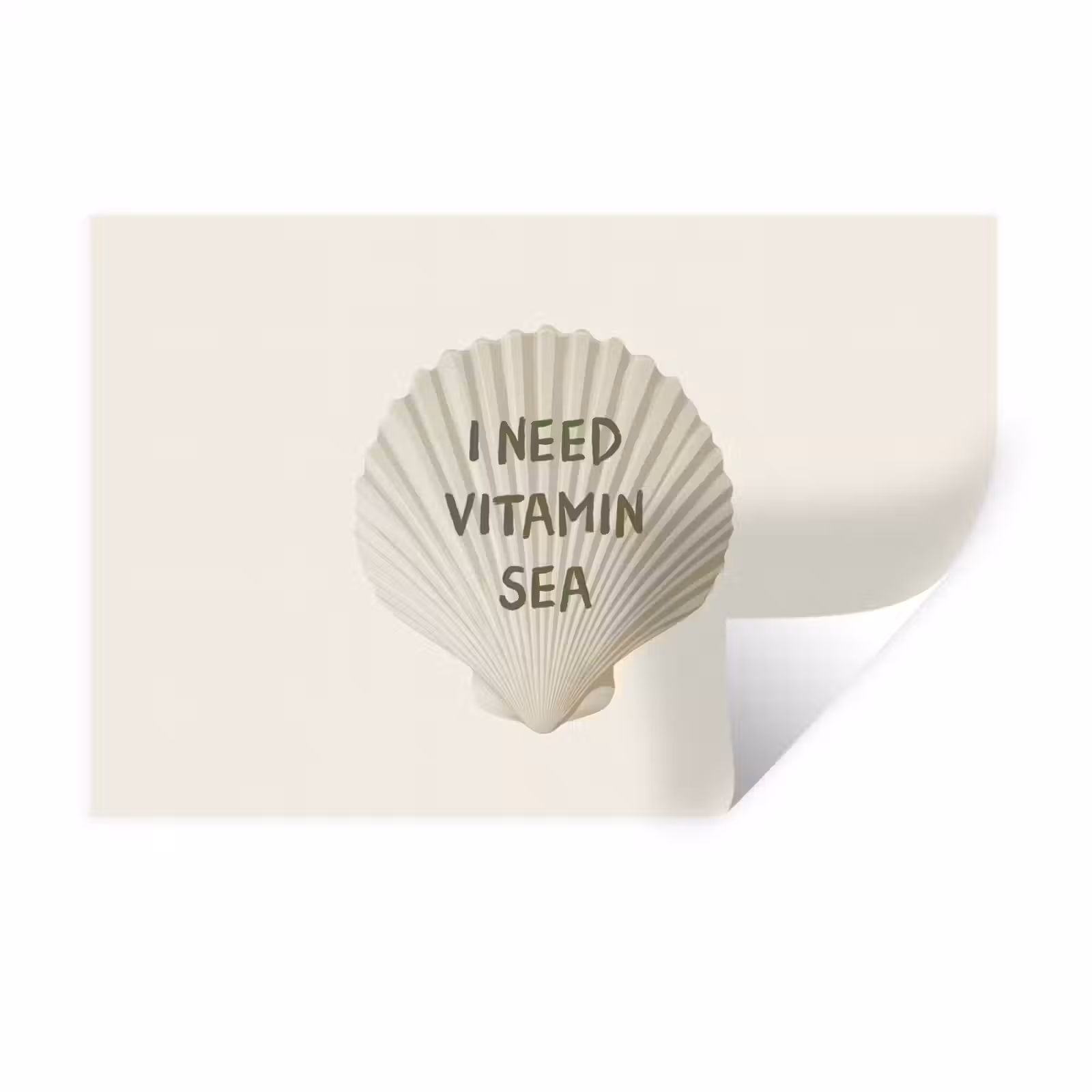 Muursticker - Schelp - Quote - Groen — 1