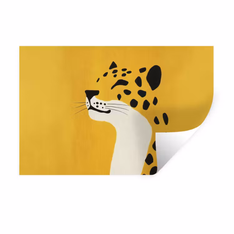 Muursticker - Cheetah - Illustratie - Geel — 1