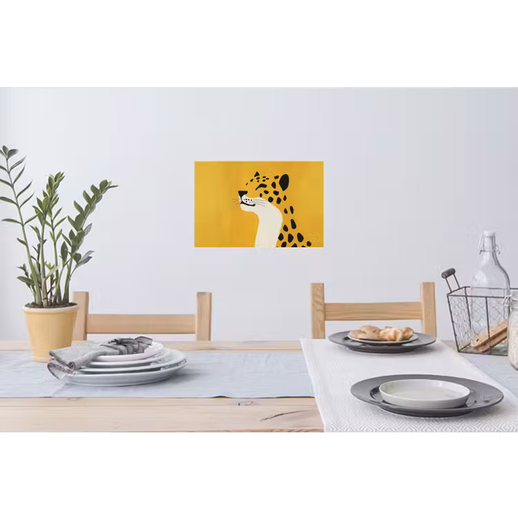 Muursticker - Cheetah - Illustratie - Geel — 3