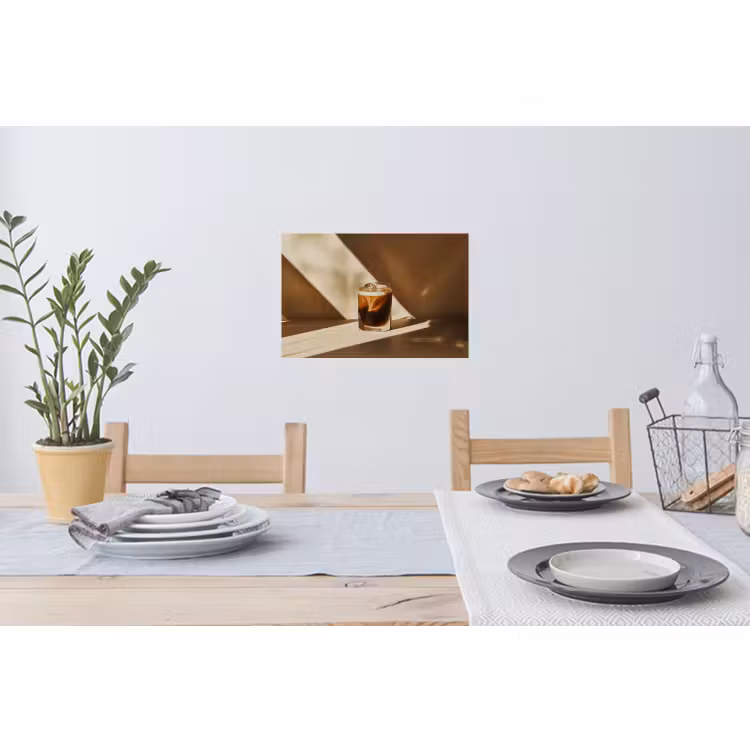 Muursticker - Glas - Ijskoffie - Schaduw - Bruin — 3