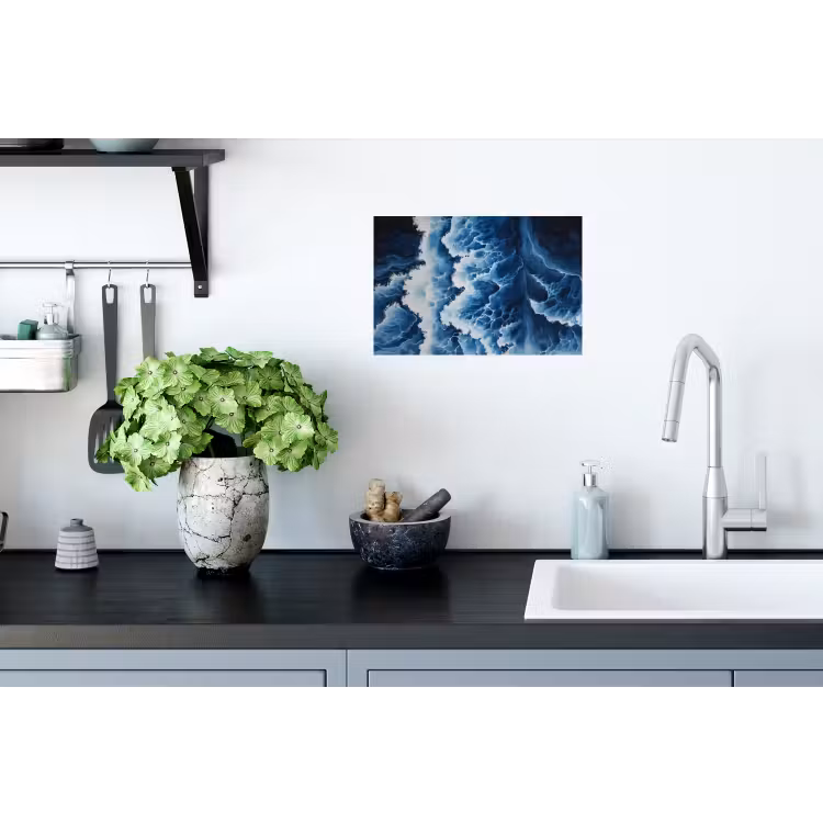 Muursticker - Golven - Blauw - Schuim — 2