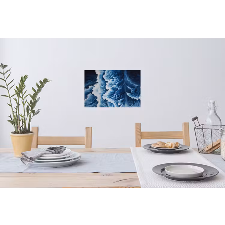 Muursticker - Golven - Blauw - Schuim — 3