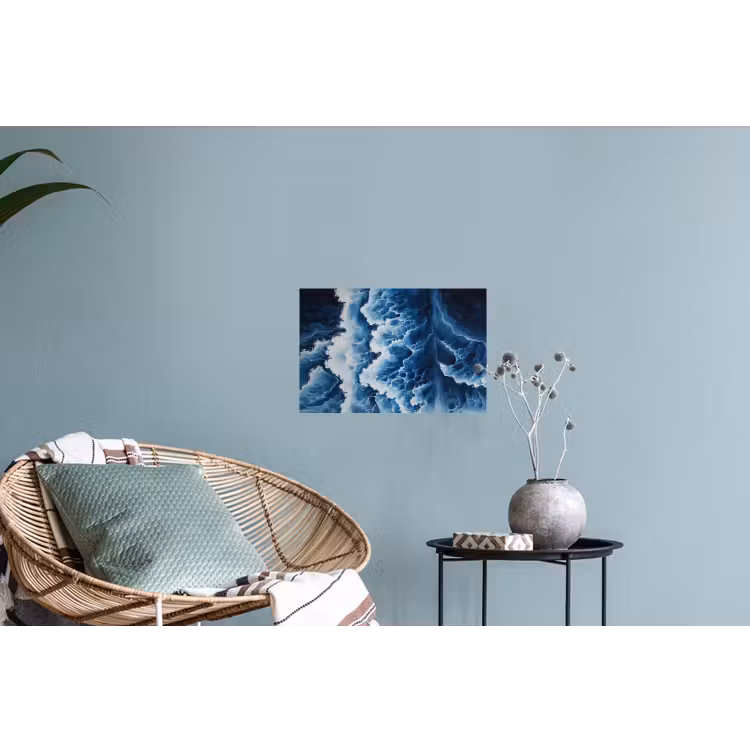 Muursticker - Golven - Blauw - Schuim — 4