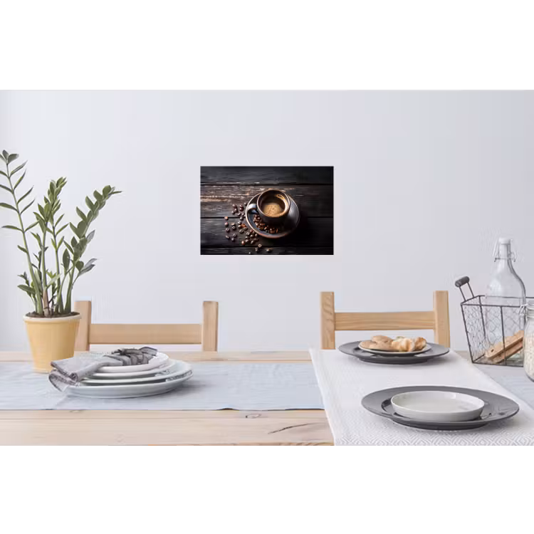 Muursticker - Kop - Koffie - Hout - Bonen — 3