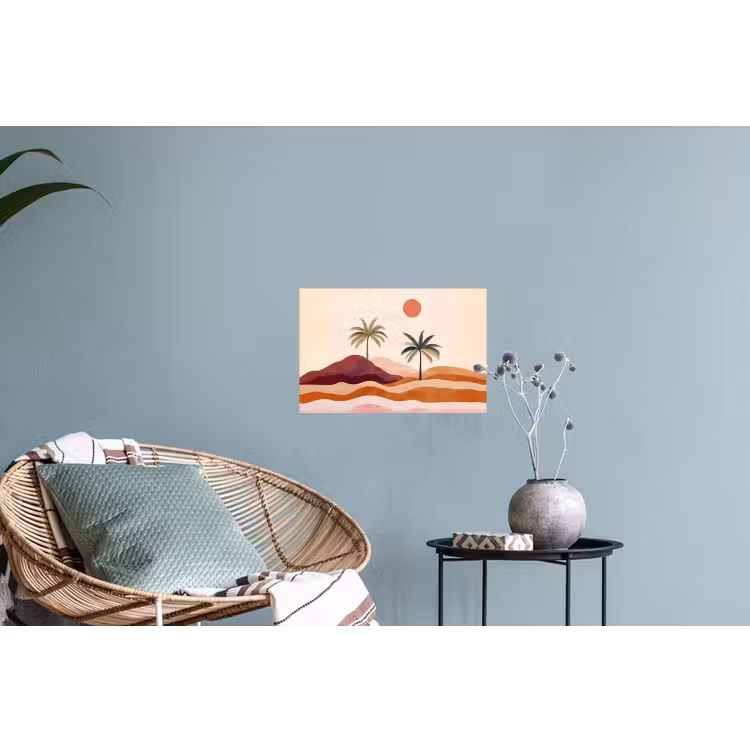 Muursticker - Palmbomen - Abstract - Zon - Heuvels — 4