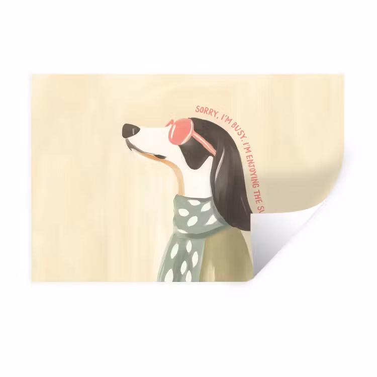 Muursticker - Quote - Hond - Zonnebril — 1